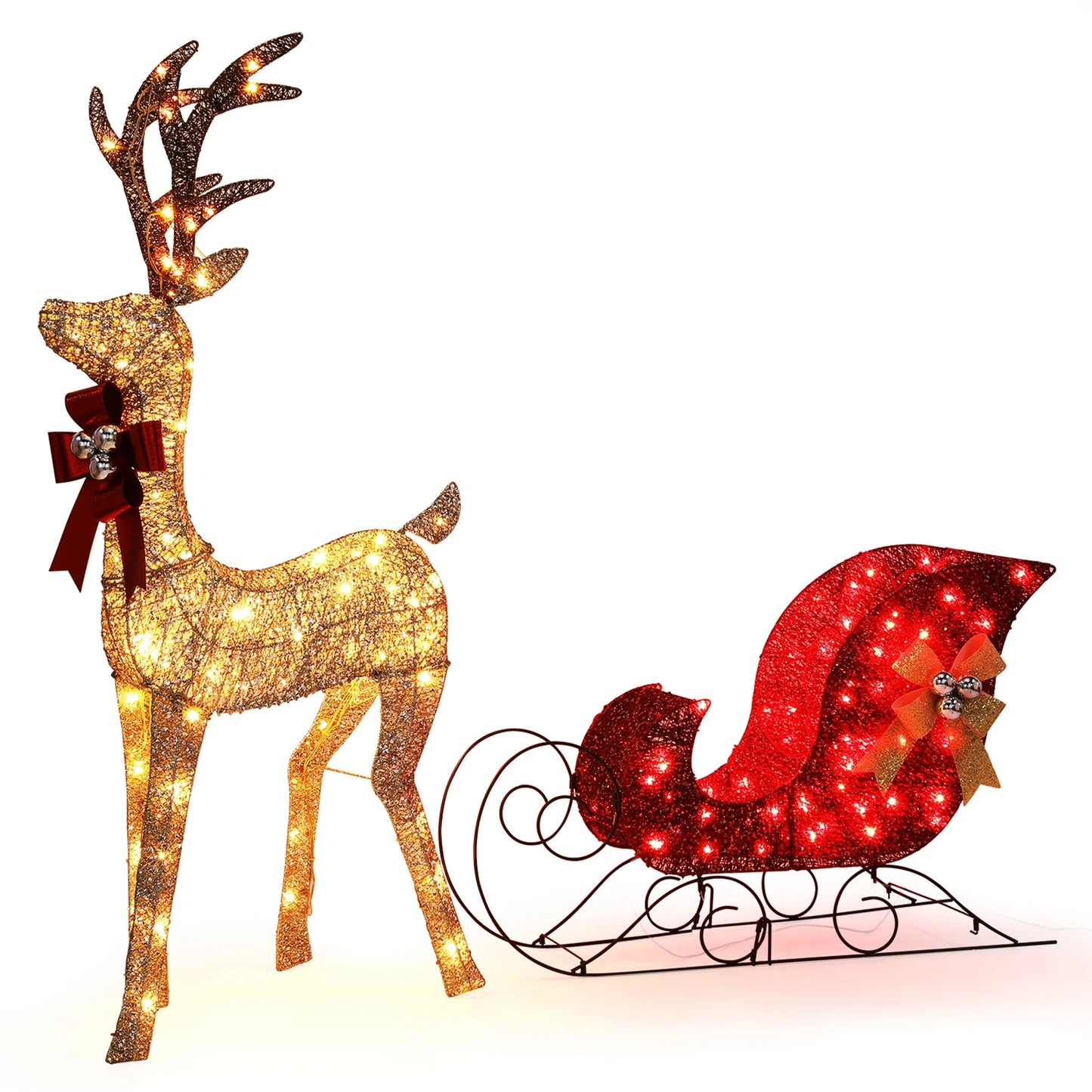 Christmas Deer Family Lighted Yard Outdoor Indoor Led Set