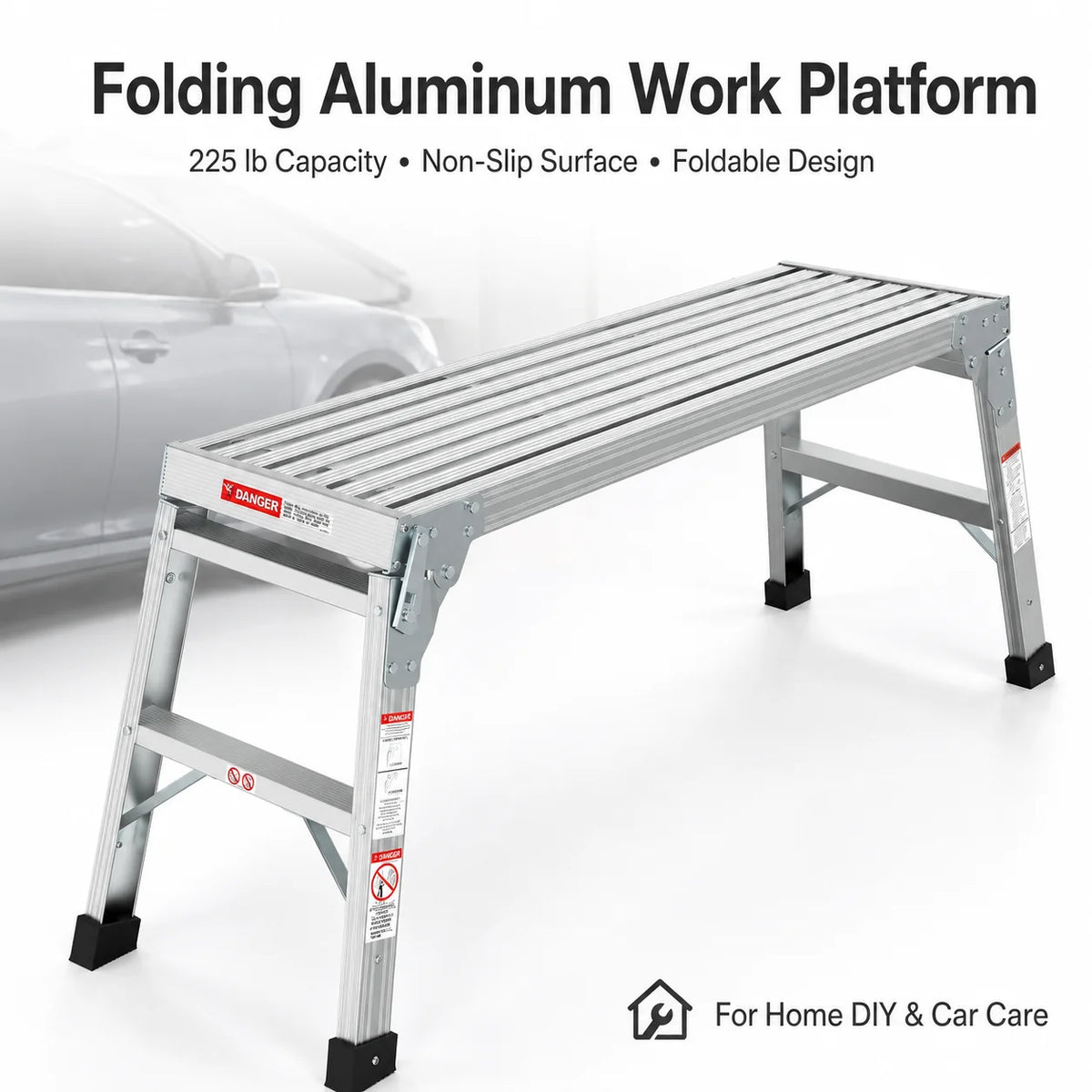 Portable Aluminum Folding Work Platform With Rubber Feet