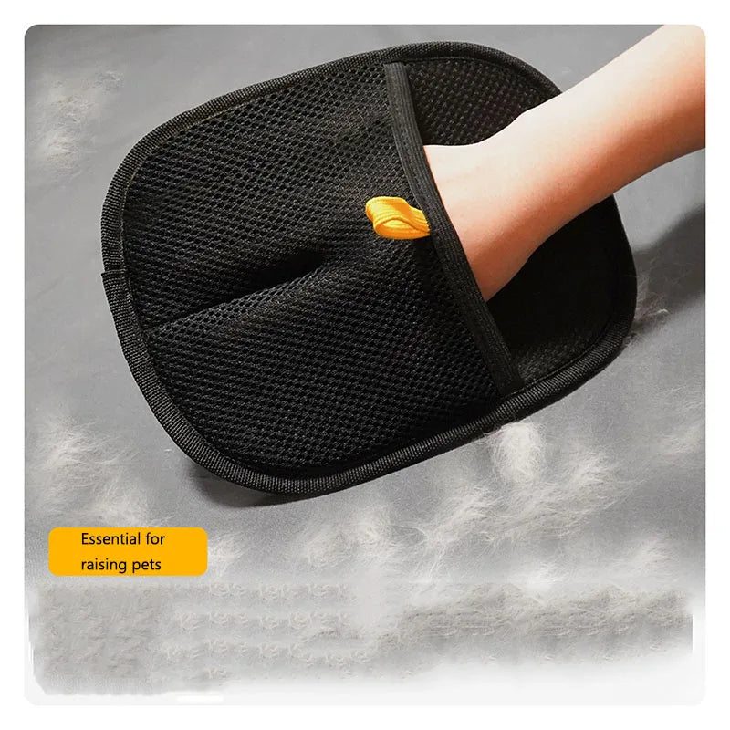 Reusable Pet Hair Removal Gloves With Static Lint Brush