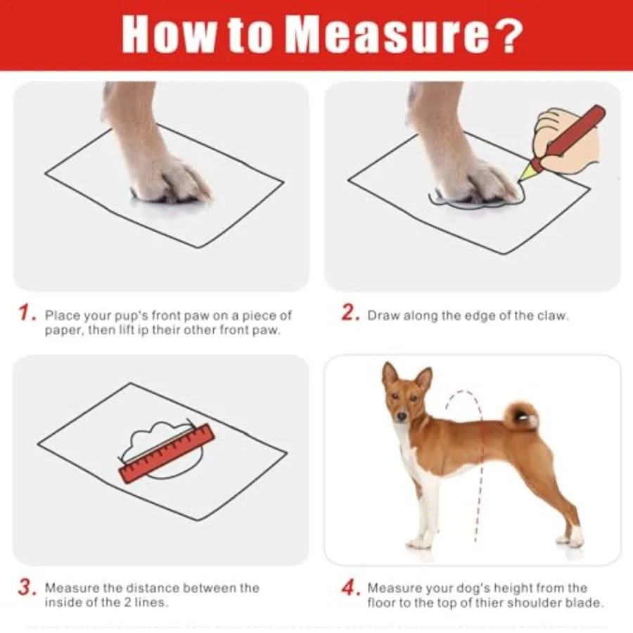 Adjustable Waterproof Dog Suspender Boots For Snow Rain Hiking