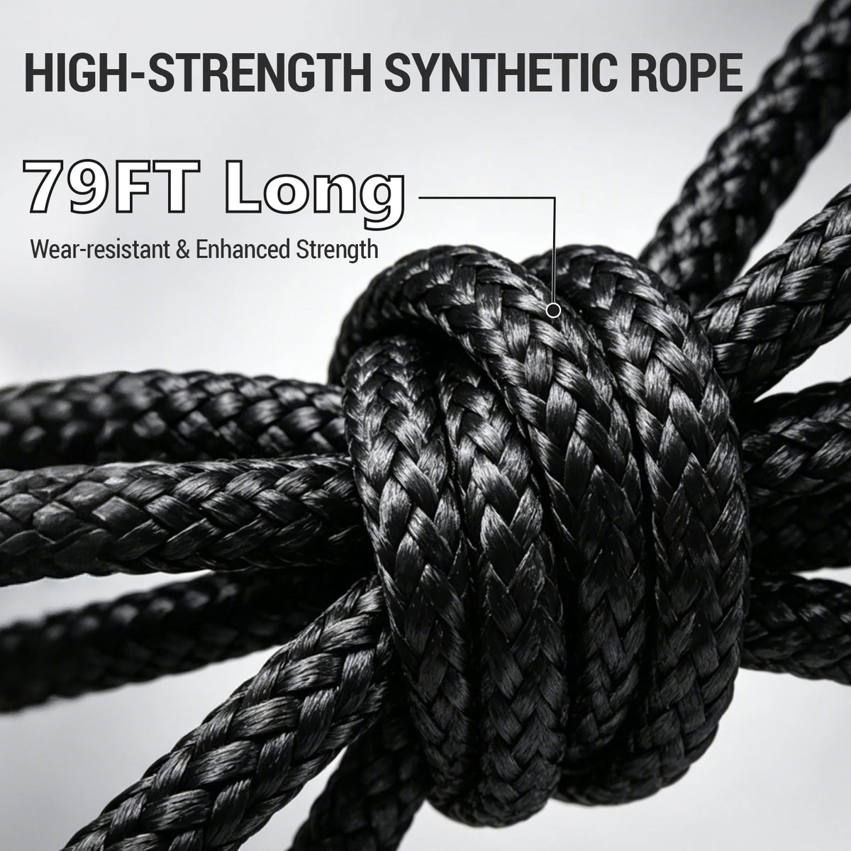 SIHAO 13500LBS Electric Winch 12V - High-Strength Synthetic Rope with Wireless Remote for Off-Road 4x4, ATV, Truck & Trailer 8