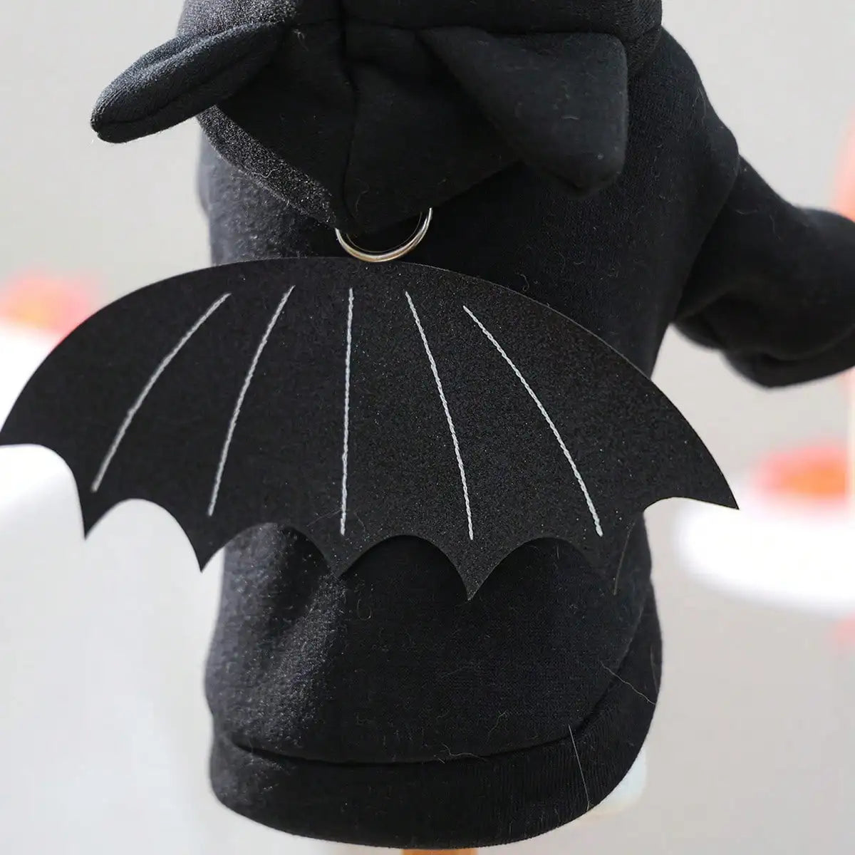 Funny 3D Bat Wings Dog Halloween Costume Holiday Hoodie