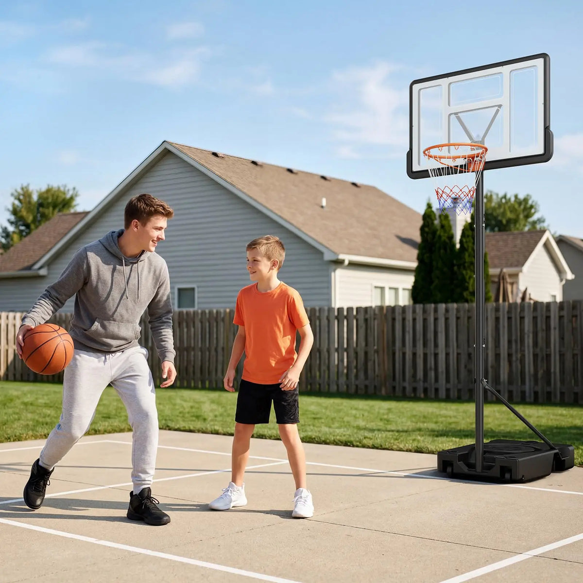 HiMISS Portable Outdoor Adjustable Basketball Hoop With Wheels