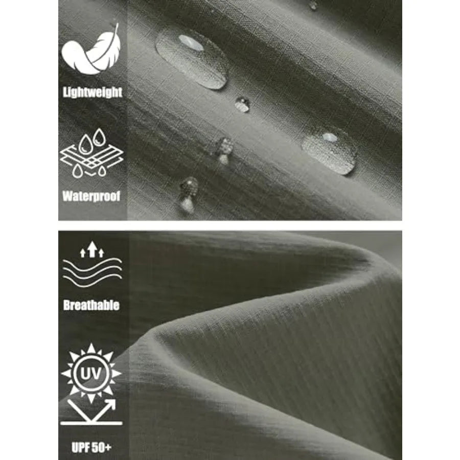 Men's Hiking Convertible Zip Off Pants Outdoor Waterproof Quick Dry Lightweight Fishing Safari Travel Cargo Work Pants