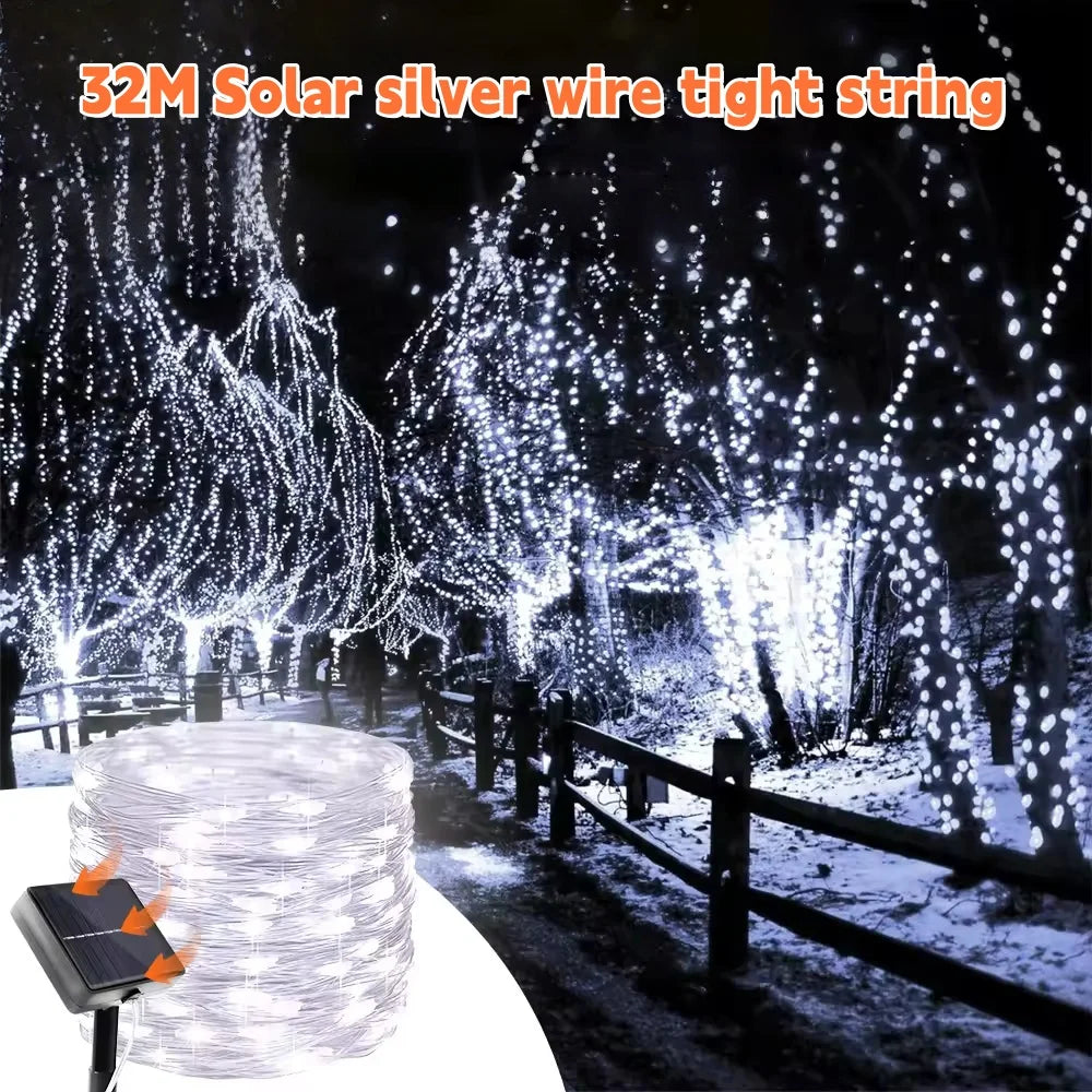 Solar LED Fairy Lights With 8 Modes Waterproof Outdoor Decor