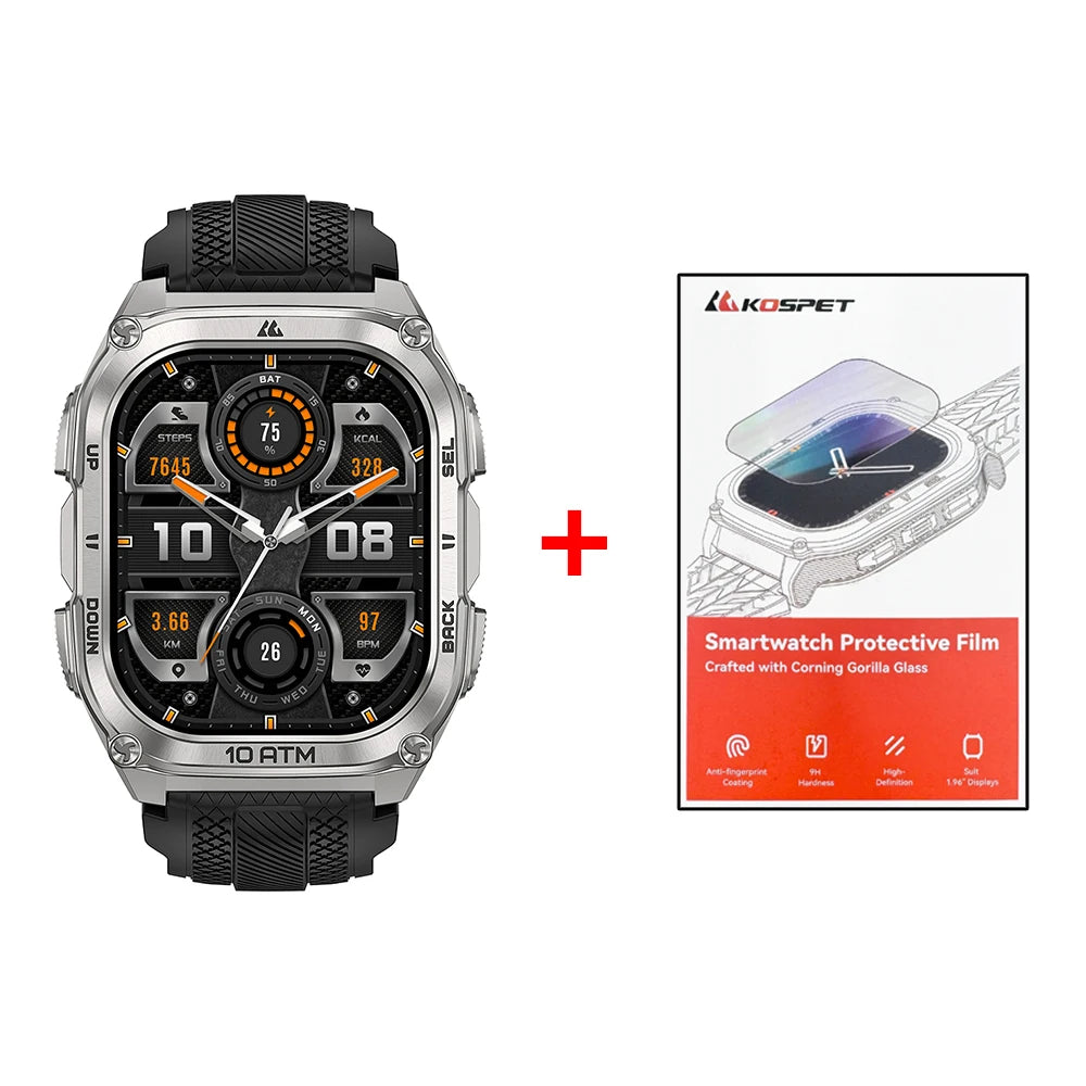 KOSPET Tank GPS Smartwatch With Offline Maps And Health Tracking