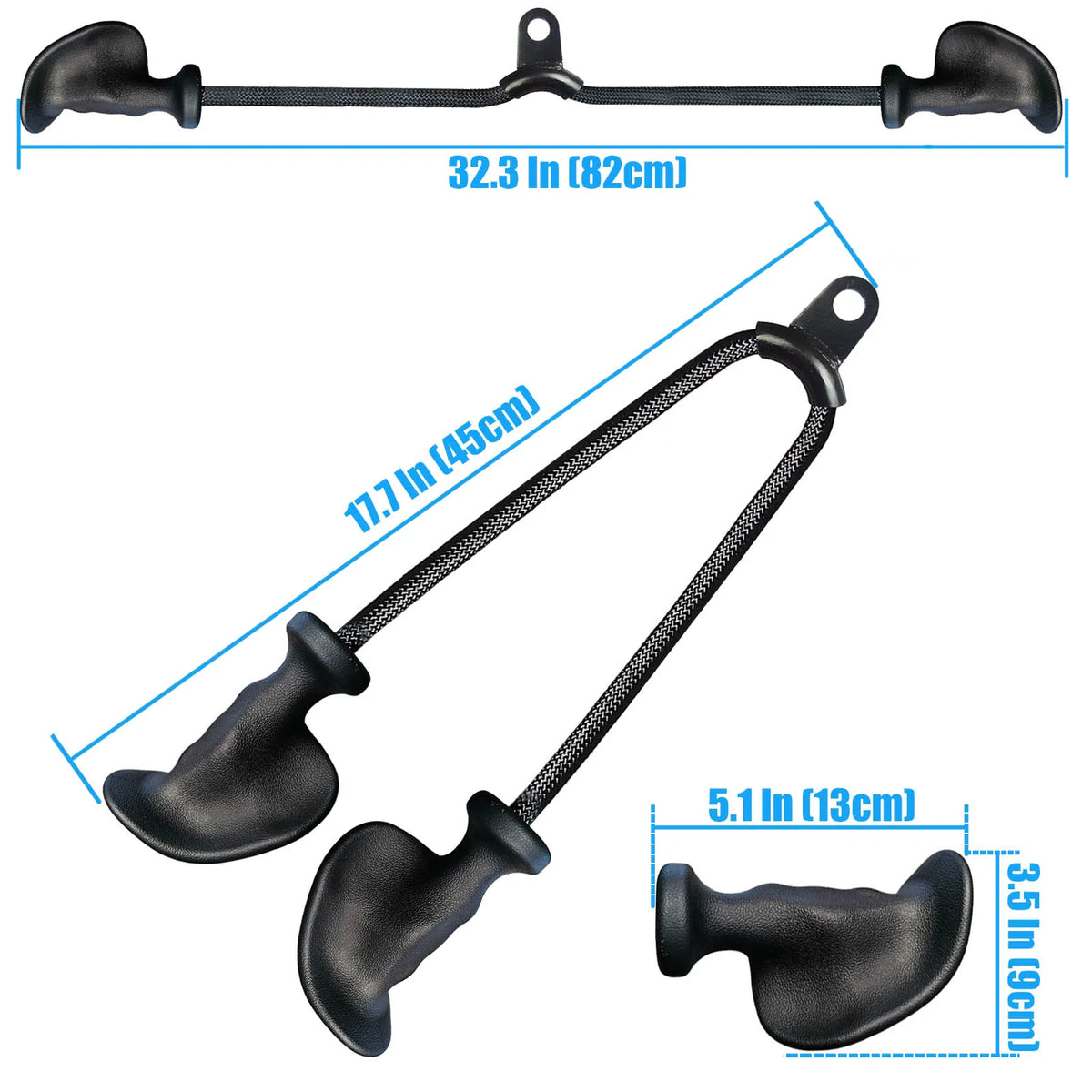 MARSAFIT Ergonomic Tricep Rope Cable Attachment for Gym Training