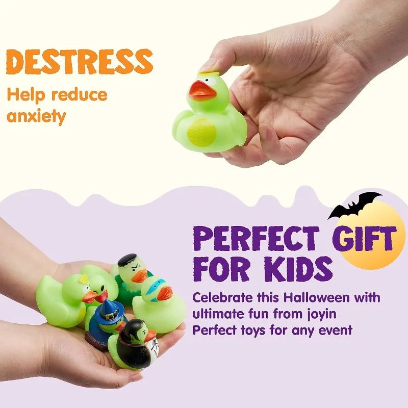 Joyfy Halloween Glow In The Dark Rubber Duck Bath Toys