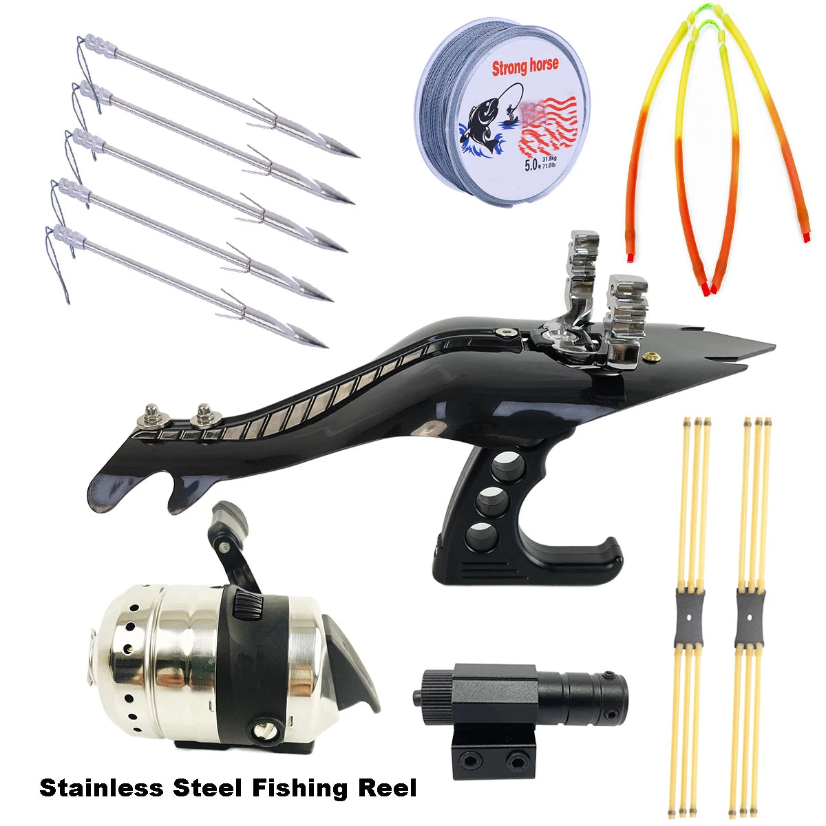 Outdoor Slingshot Hunting Catapult With Fishing Hook Bundle