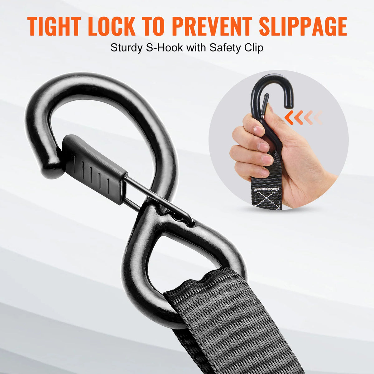 SucceBuy Trailer Ratchet Tie Down Straps For Secure Cargo