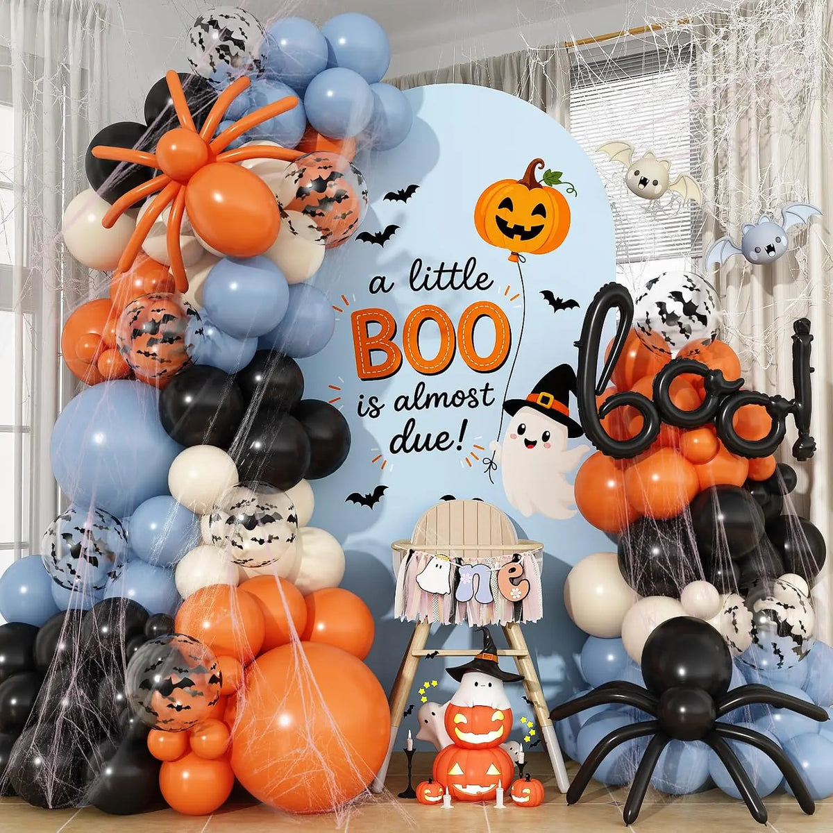Halloween Balloon Garland Kit With BOO Foil Balloons Party Decorations