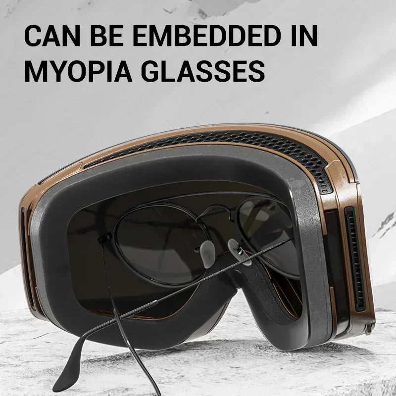 Kapvoe Photochromic Ski Goggles With Anti-Fog OTG UV Protection