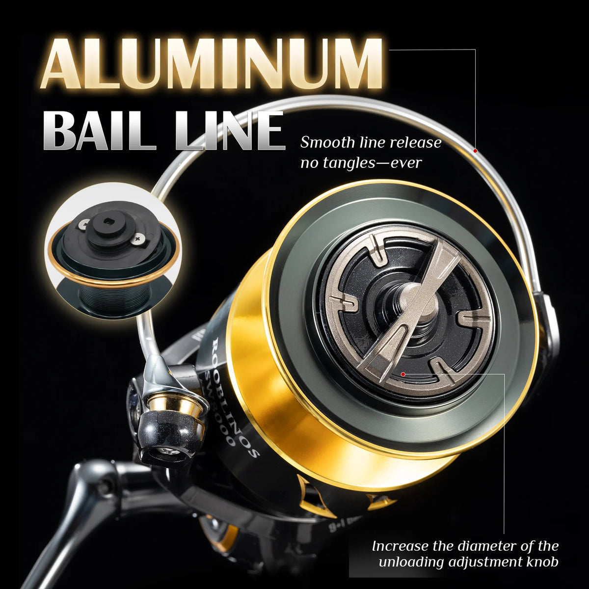Rooblinos Ultralight Spinning Reel For Saltwater Surf Fishing