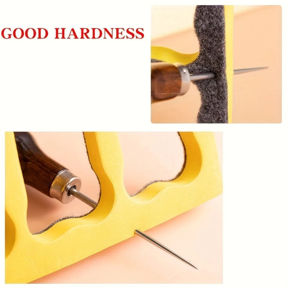 Solid Steel Gourd Awl For Leather Crafting And Shoe Repair