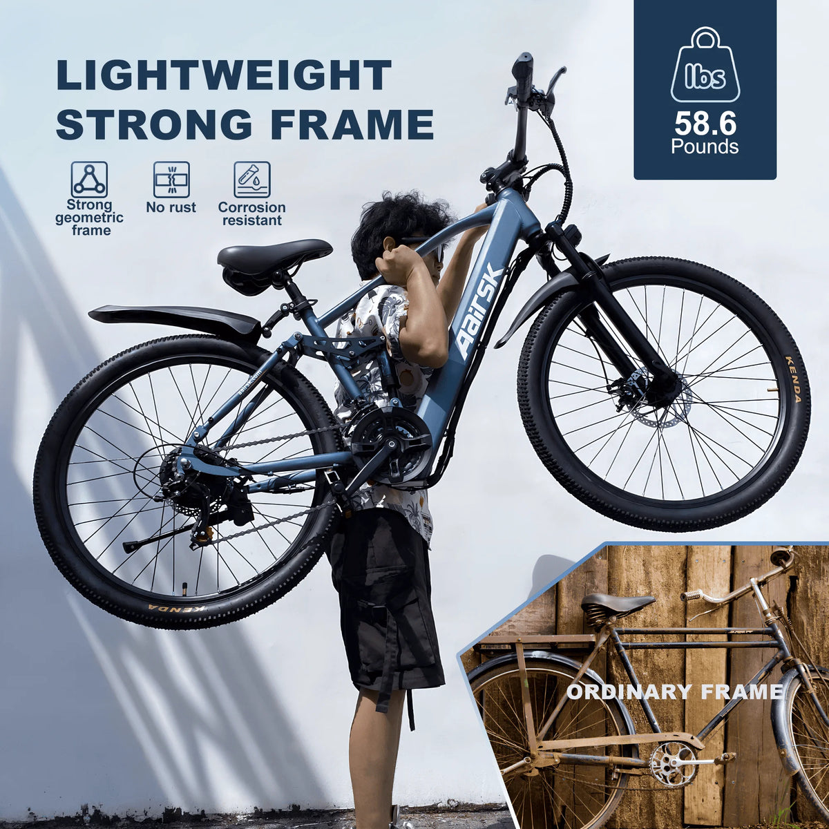 EOEOTWO 750W Electric Mountain Bike With 36V Lithium Battery