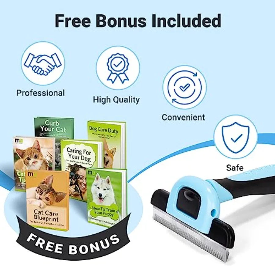 Pet Grooming Deshedding Brush For Dogs And Cats Reduces Shedding