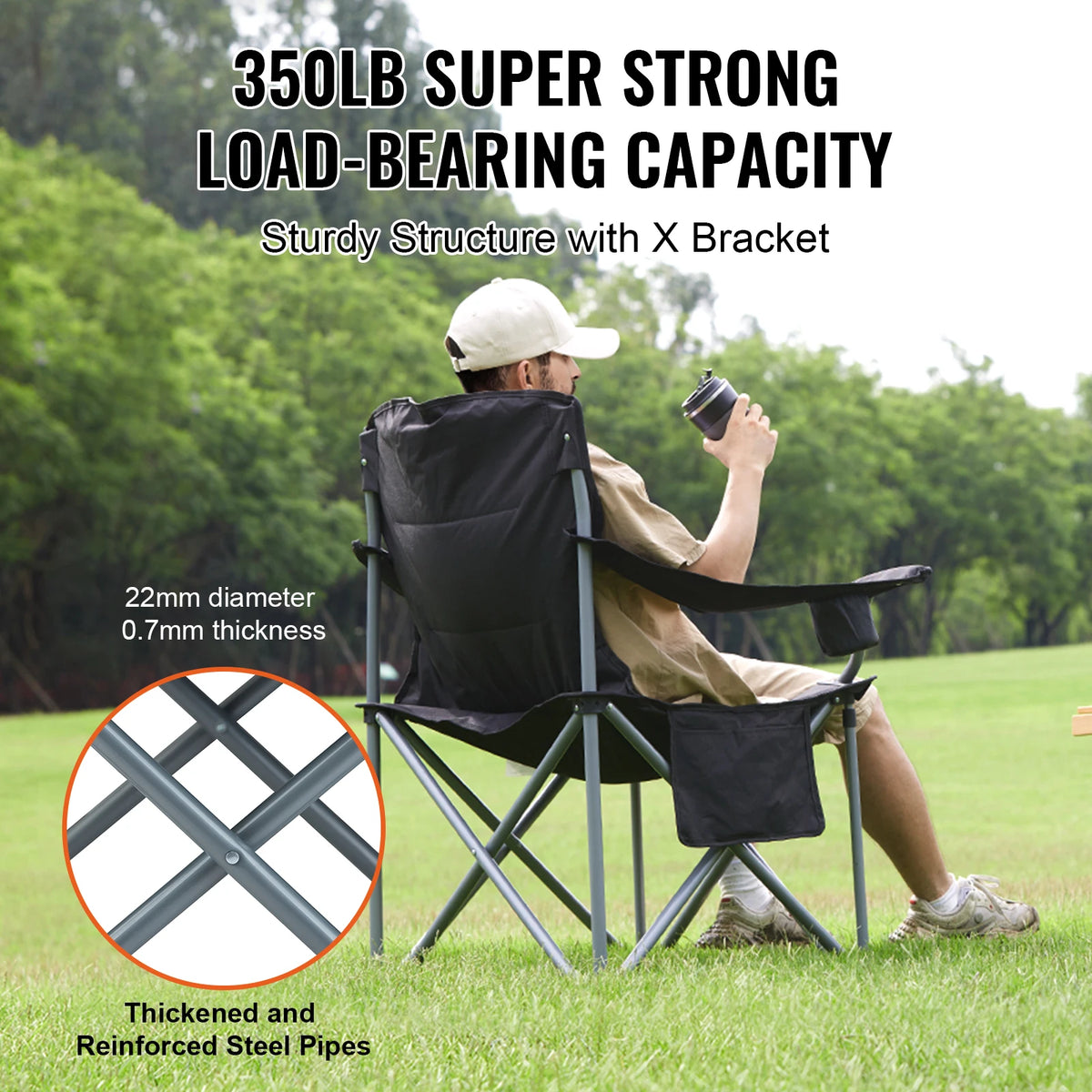 SucceBuy Portable Folding Outdoor Camping Chair for Beach Hiking