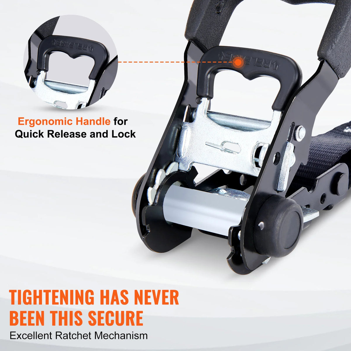 SucceBuy Trailer Ratchet Tie Down Straps For Secure Cargo