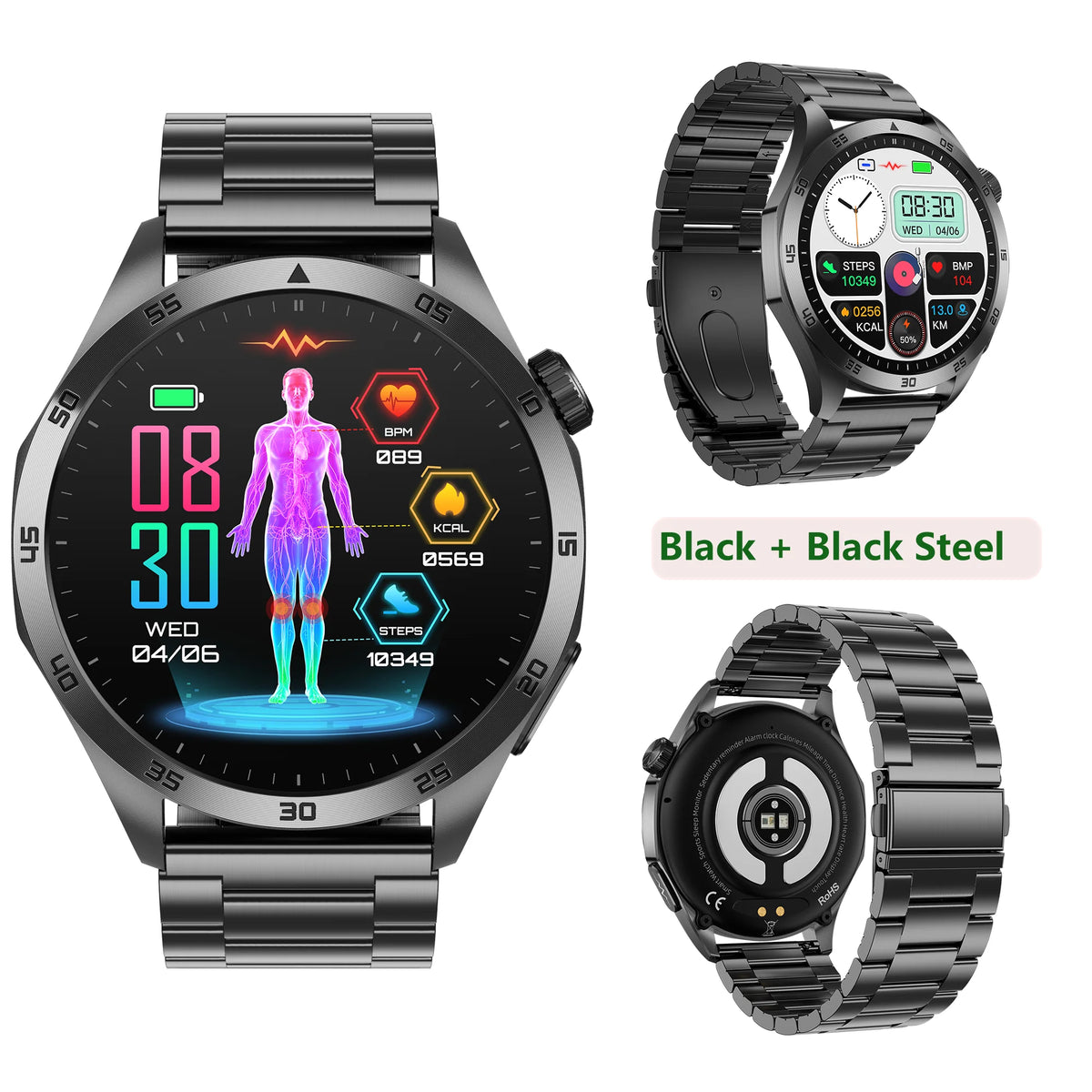 Advanced Health Smart Watch With Ecg Ppg Blood Pressure Tracking
