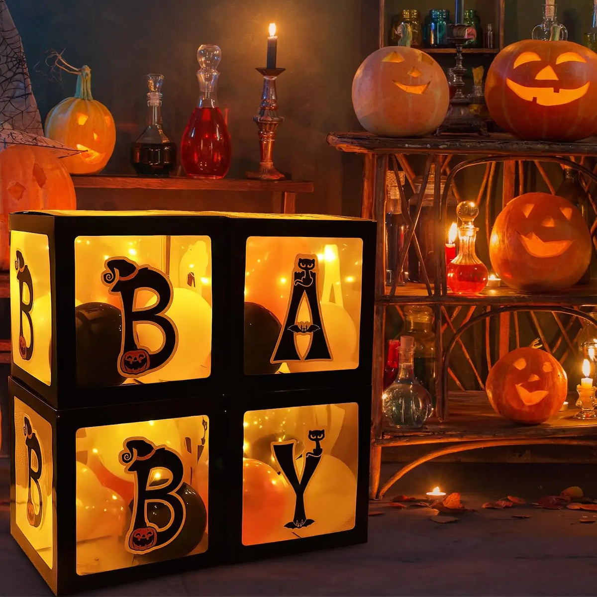 Transparent Balloon Boxes With LED Light Strings Party Decoration