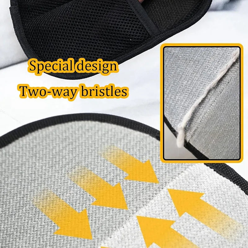 Reusable Pet Hair Removal Gloves With Static Lint Brush