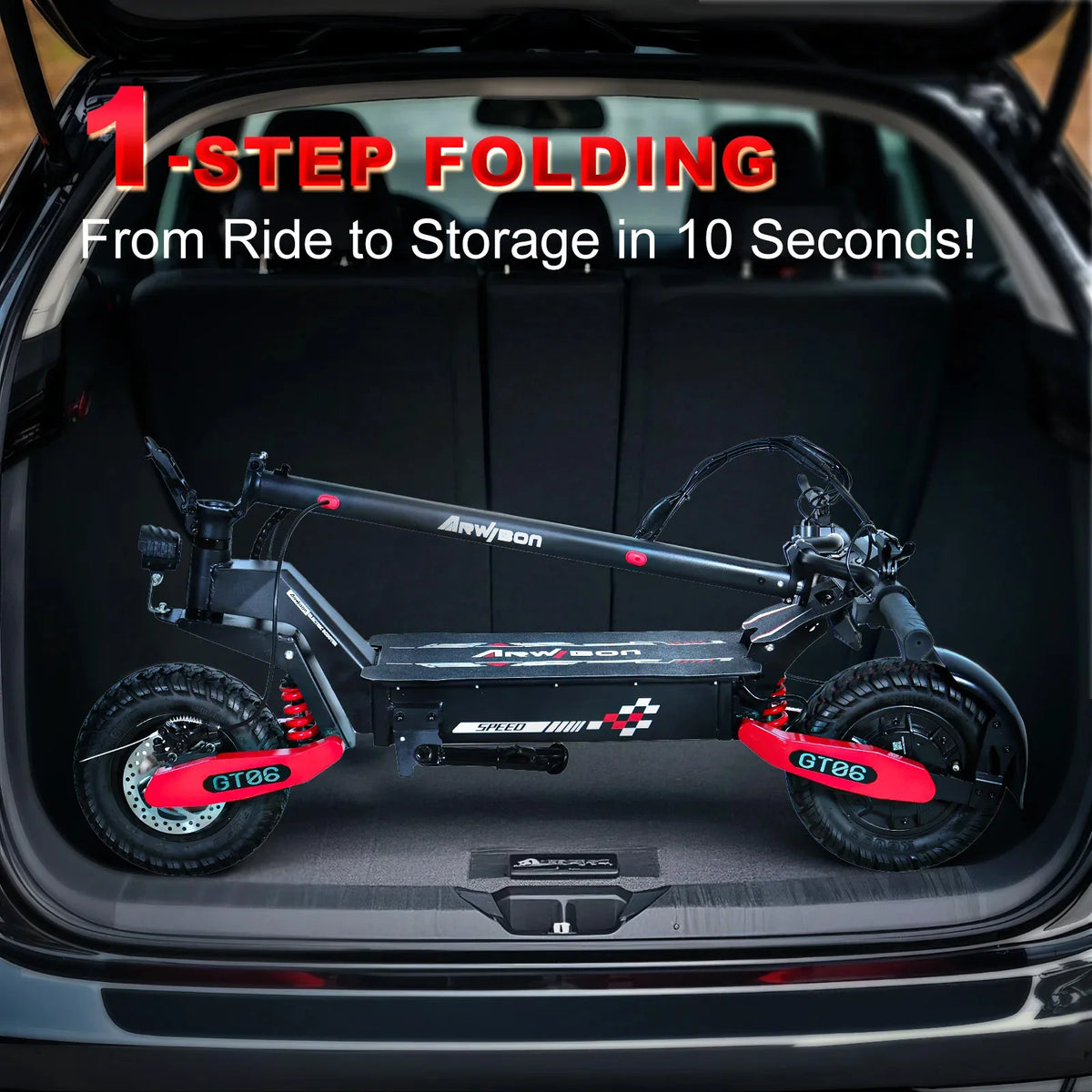 Heavy Duty Folding Electric Scooter For Adults With Dual Suspension