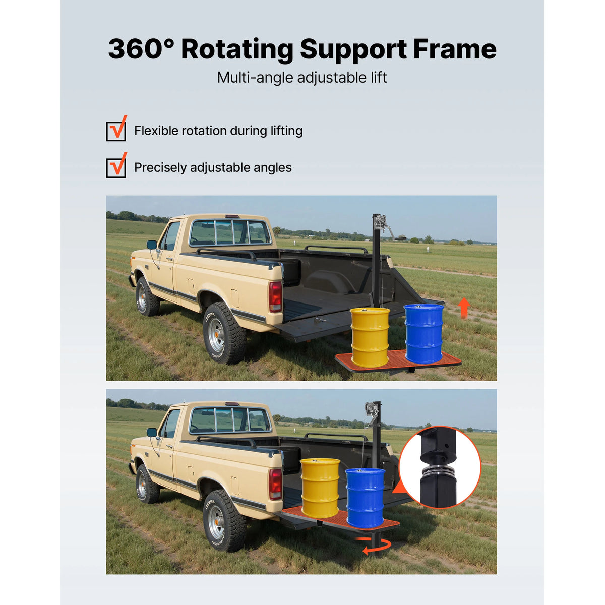 SucceBuy Foldable Hitch Deer Hoist With Portable Lifting Platform