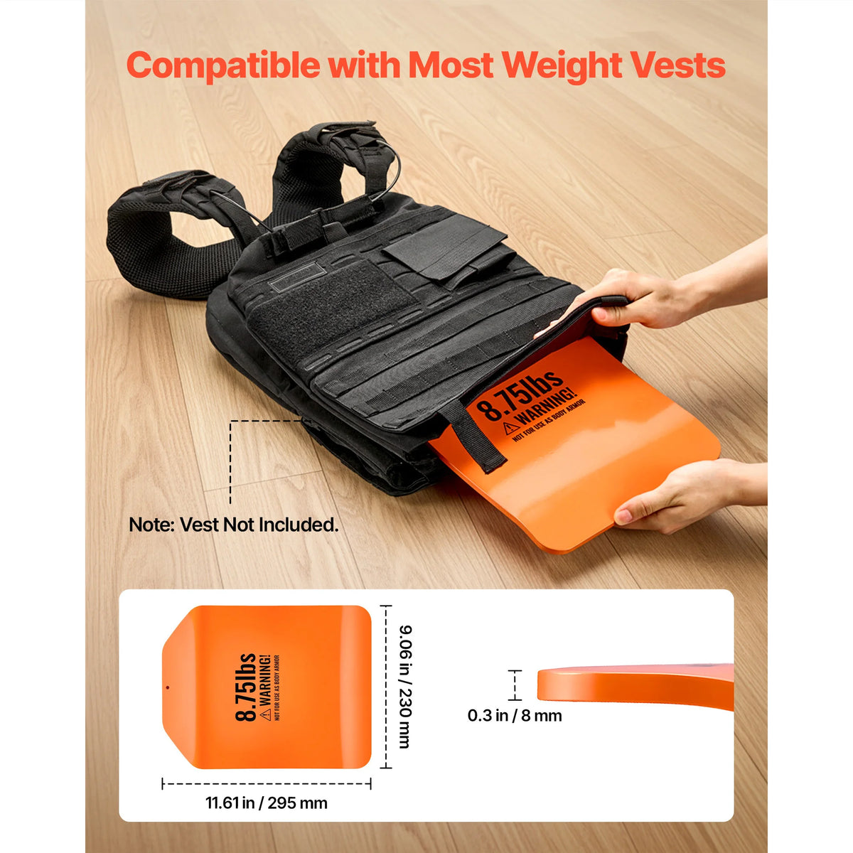 SucceBuy Curved Steel Weight Vest Plates for Strength Training