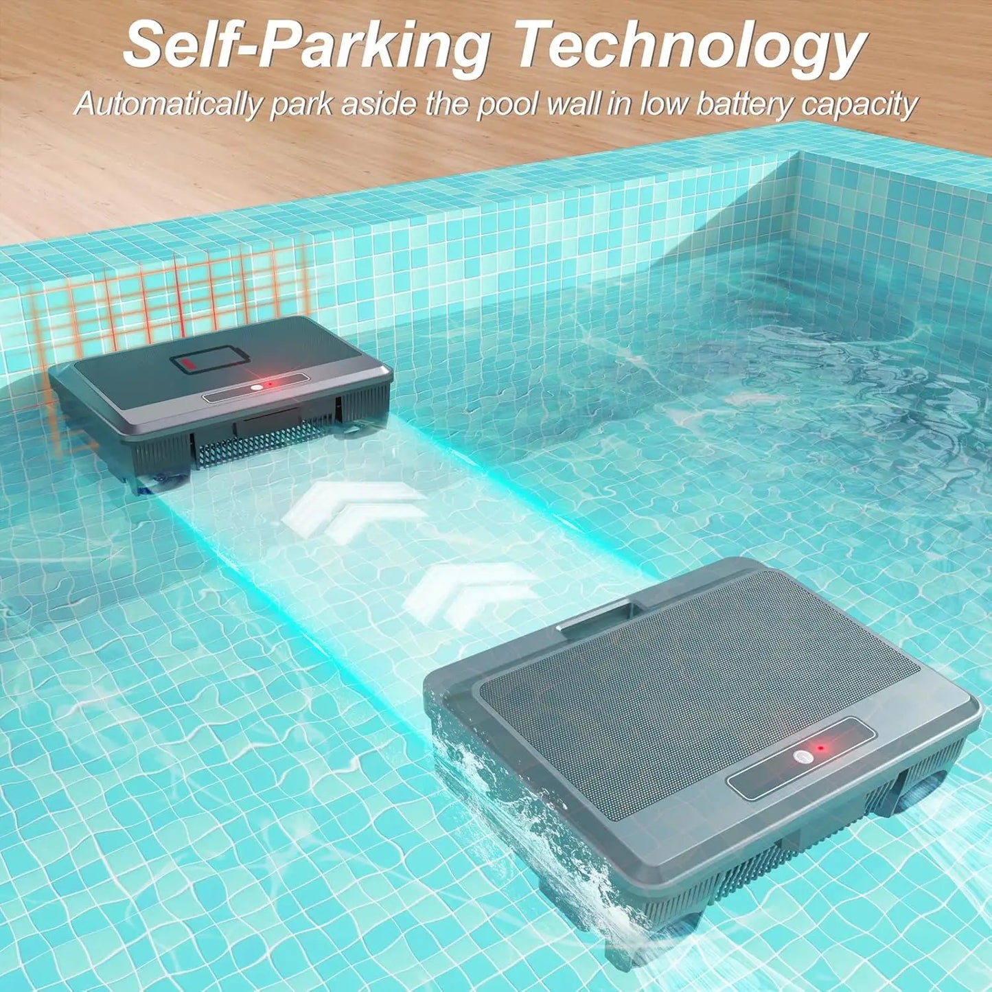 Inse Solar Powered Robotic Pool Vacuum Cleaner With Remote Control