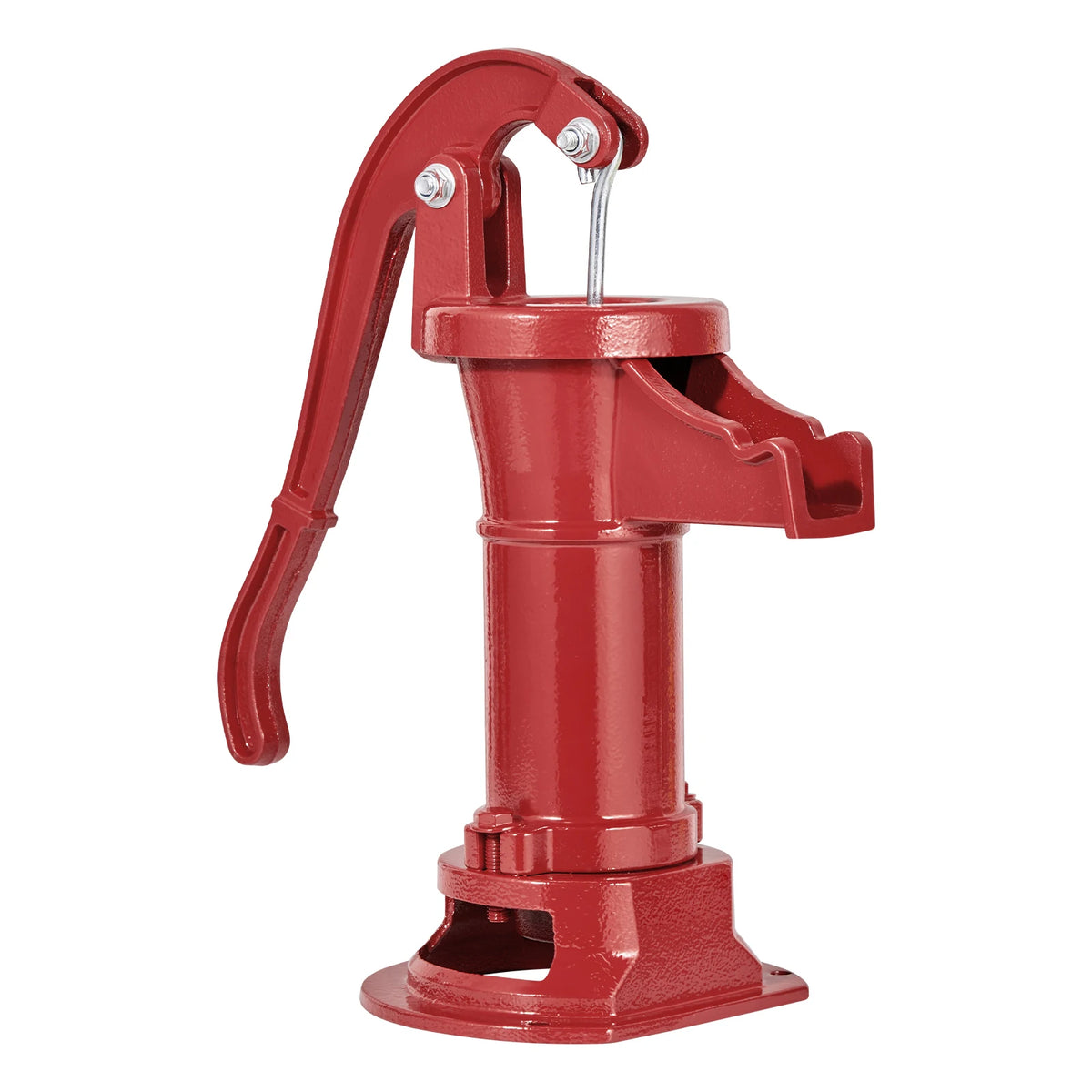 SucceBuy Well Hand Pitcher Pump 25 ft Maximum Lift Cast Iron NPT 1-1/4 in Connection for Garden Pond Farm Red/Black/Yellow/Green