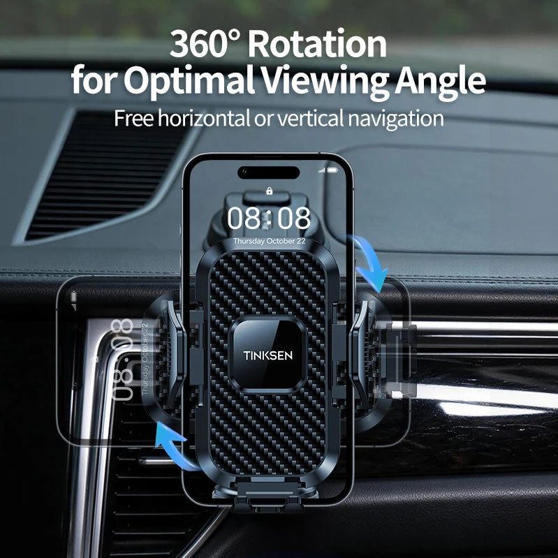 Upgraded Car Phone Holder - Adjustable Arm with Ergonomic Grip, Strong Suction Cup and Elliptical Design, Compatible with iPhone, Samsung, Android Smartphones, General Motors, Fashion Accessories, Texture Anti slip Pad