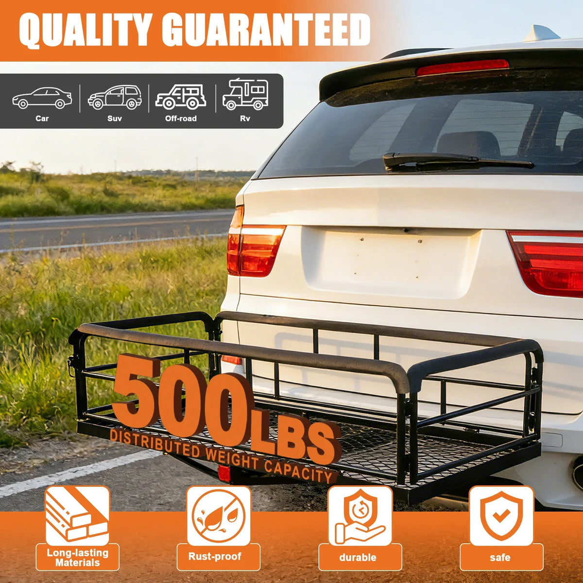 Si Hao Heavy Duty Foldable Rear Mount Cargo Carrier