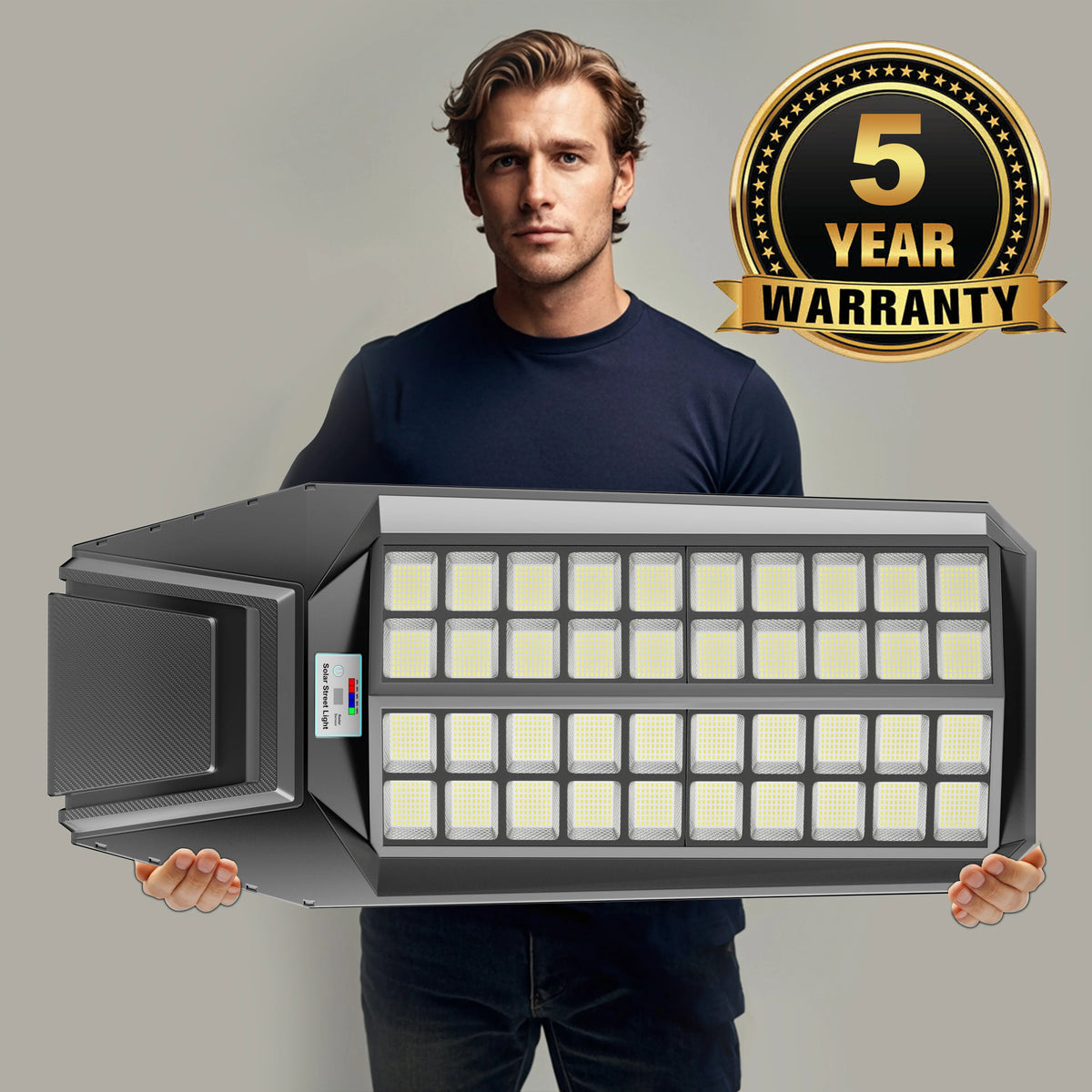 Ship from Local Warehouse 9000W Large Super Bright Outdoor Solar Light, Waterproof LED Flood Lamp, Energy Saving with Motion Sensor & Remote Control, Easy Installation for Parking Lot, Yard, Patio, Garden and Street Lighting