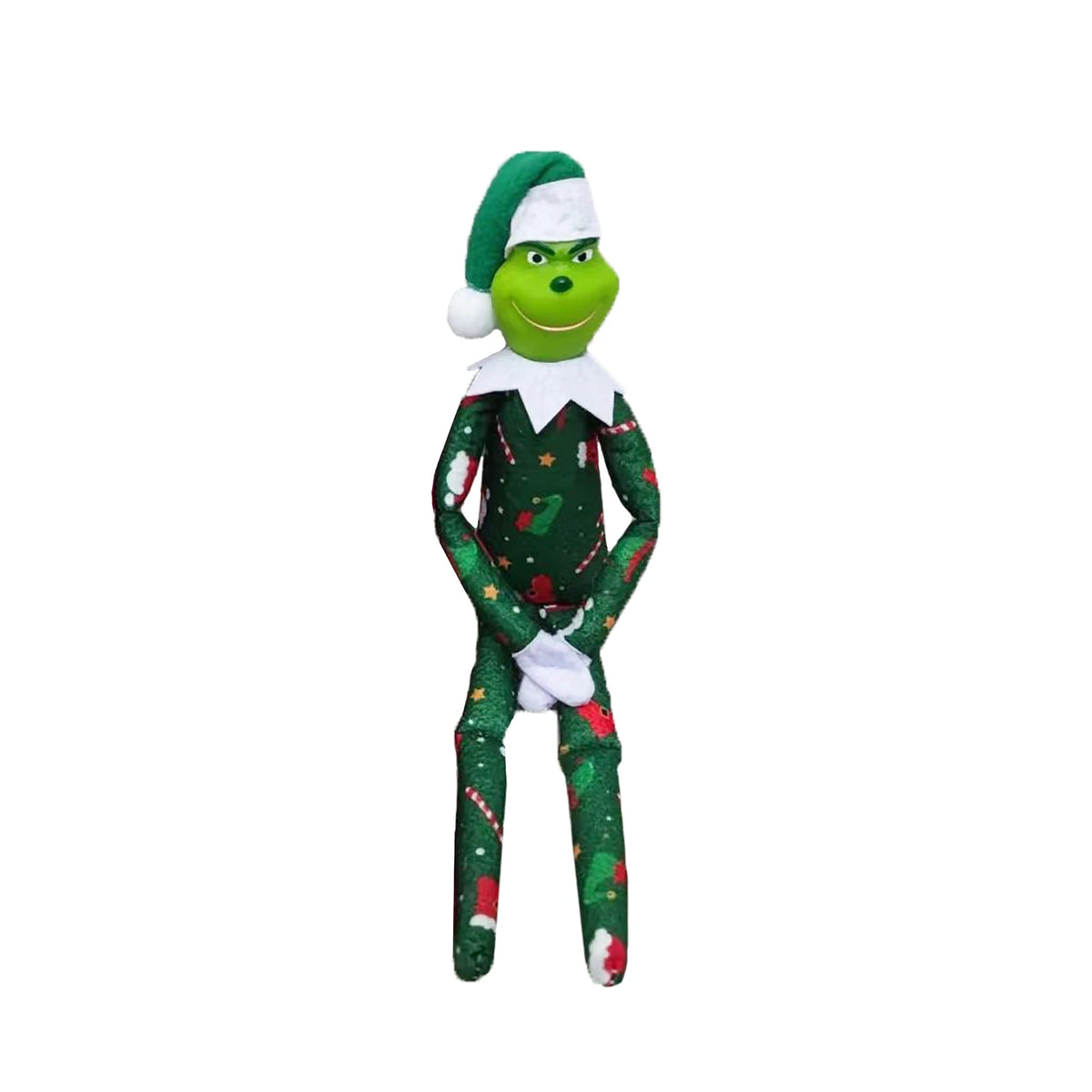 Christmas Elf Doll Plush Figure Holiday Shelf Decoration Ornament Collectible