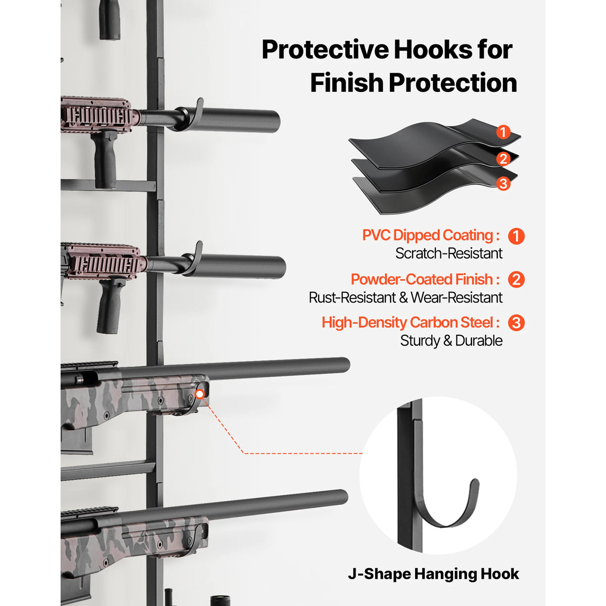 SucceBuy Steel Freestanding Gun Rack With Storage Shelf Display Stand