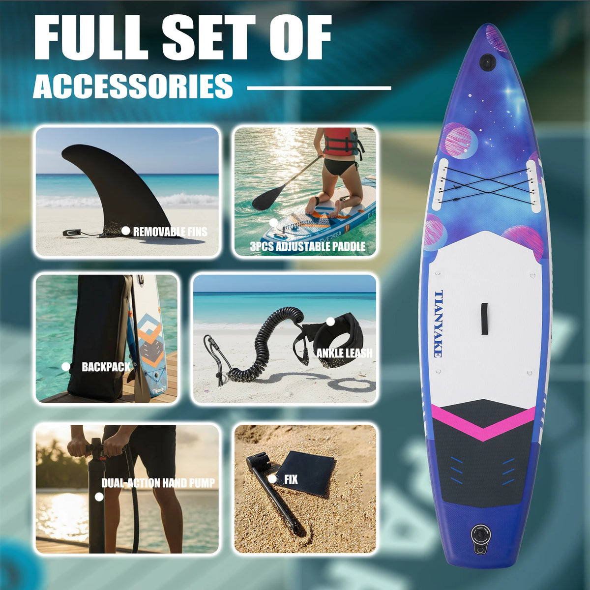 Eggory Inflatable Stand Up Paddle Board With Full Accessory Set