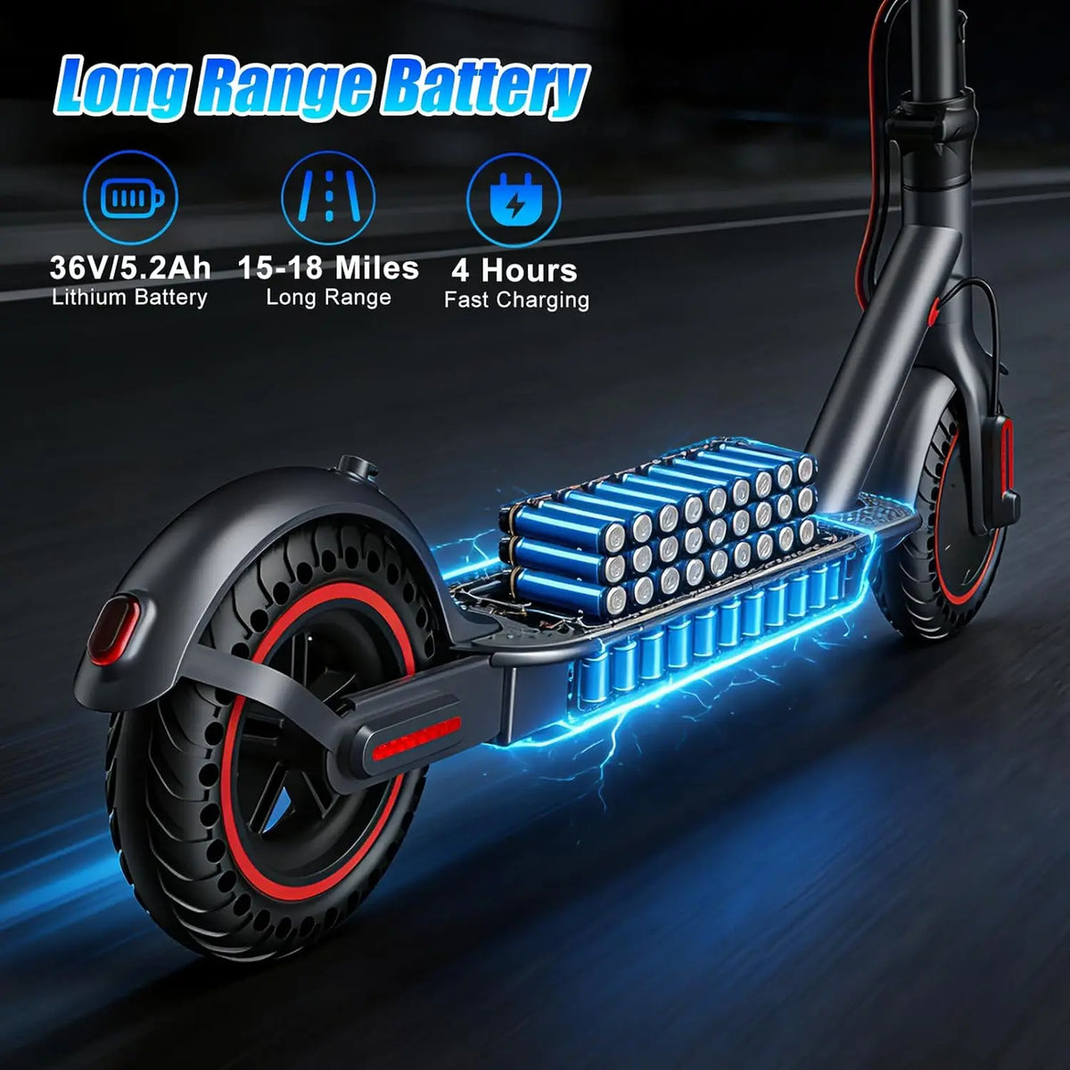 OBX Foldable Electric Scooter With App And Solid Tires For Adults