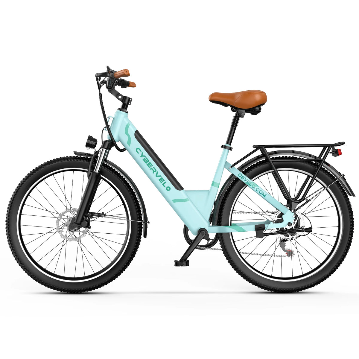 Cybervelo Urban Commute Step-Thru Electric Bike With 1000W Peak Motor