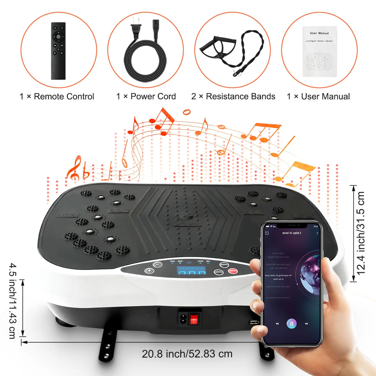 Full Body Vibration Plate Exercise Machine With Remote Control