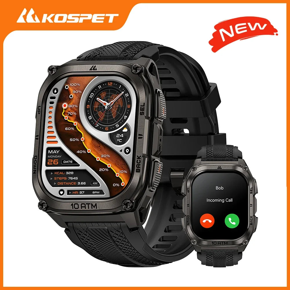 KOSPET Tank GPS Smartwatch With Offline Maps And Health Tracking