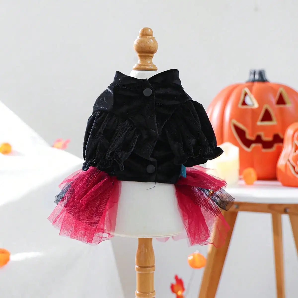 Halloween Skull Pattern Tulle Dress Costume For Dogs And Cats