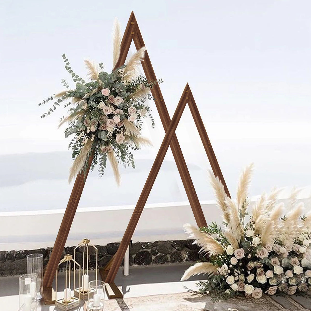 Wooden Wedding Arch Backdrop Frame For Outdoor Garden Ceremonies