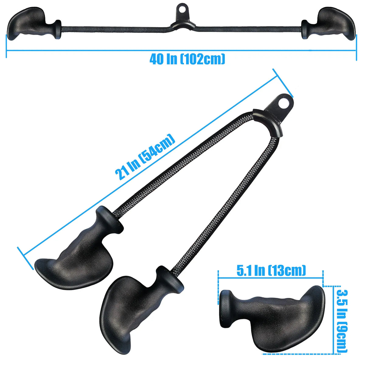 MARSAFIT Ergonomic Tricep Rope Cable Attachment for Gym Training
