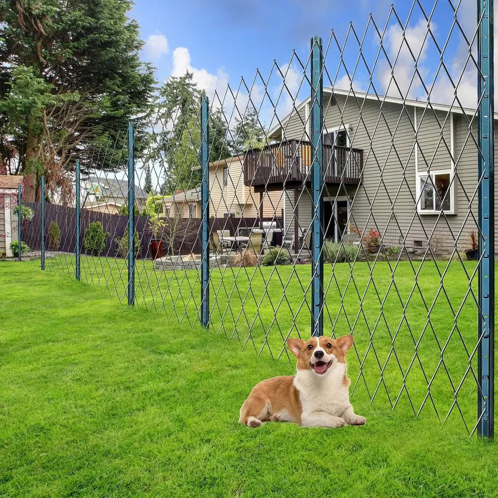 10-Pack Heavy-Duty Metal U-Posts with Step-in Stakes, No Need for Digging or Garden Wire for 5-Foot Mesh Fencing and Yard Signs