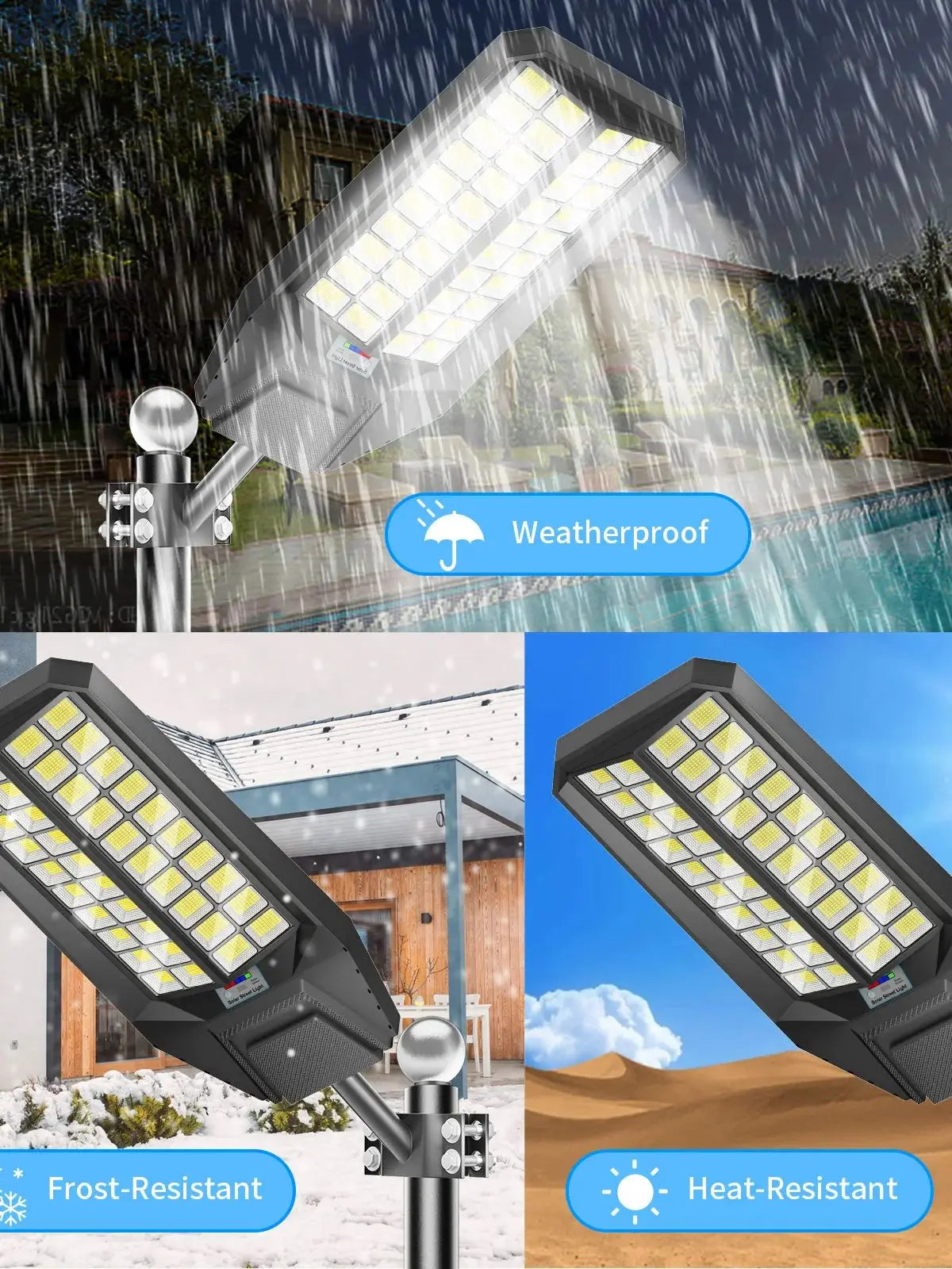 Ship from Local Warehouse 9000W Large Super Bright Outdoor Solar Light, Waterproof LED Flood Lamp, Energy Saving with Motion Sensor & Remote Control, Easy Installation for Parking Lot, Yard, Patio, Garden and Street Lighting
