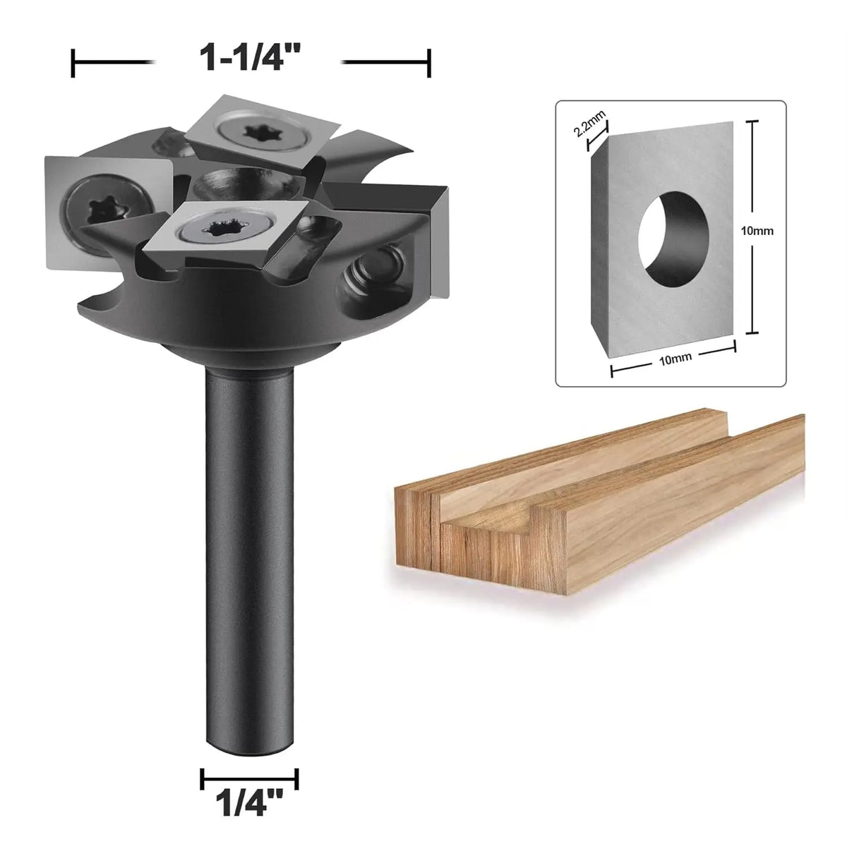 SpeTool Carbide Insert Spoilboard Surfacing Router Bit For Woodworking