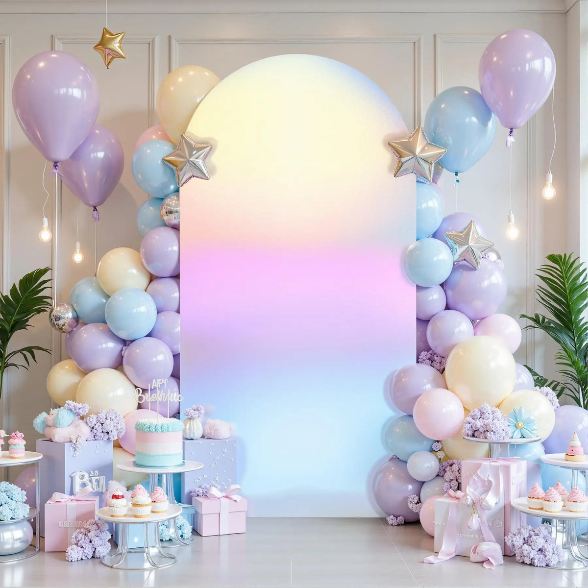 Glitter Spandex Wedding Arch Cover for Ceremony and Event Decor