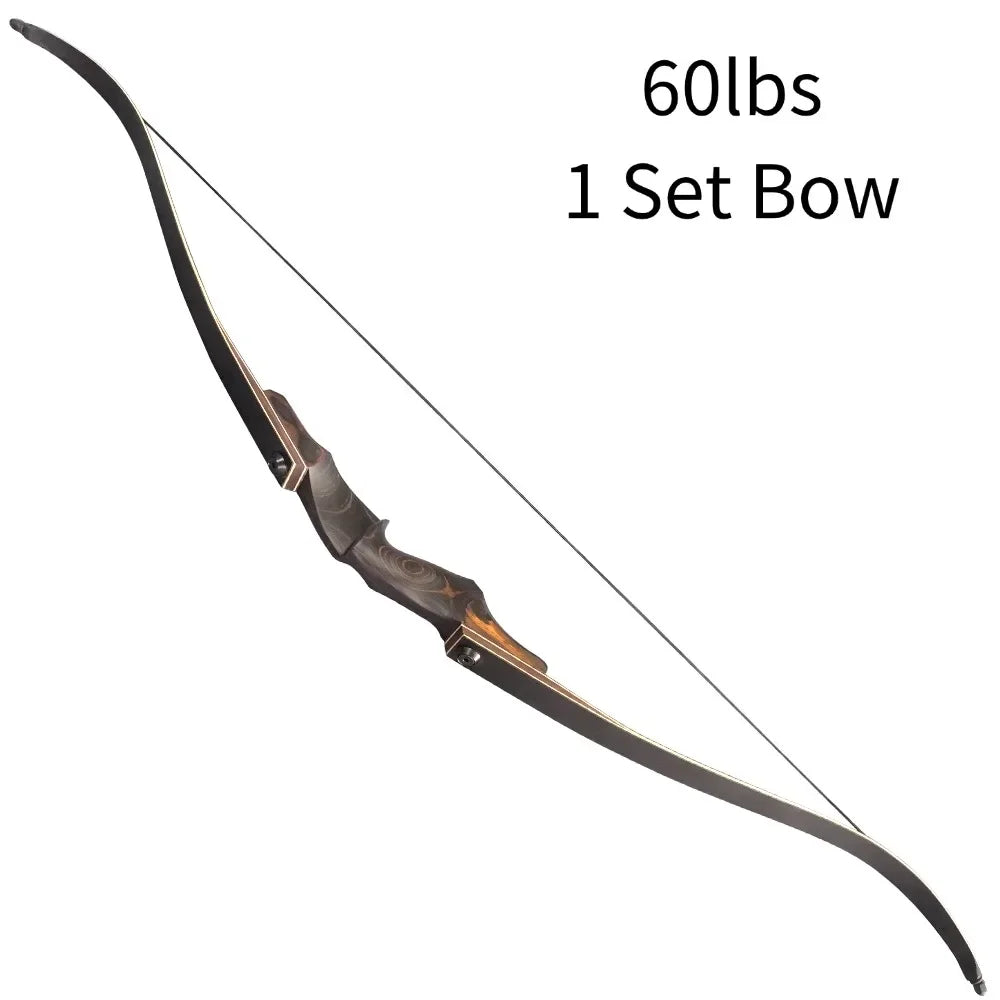 Takedown Recurve Archery Bow With Bamboo Core And Wood Riser