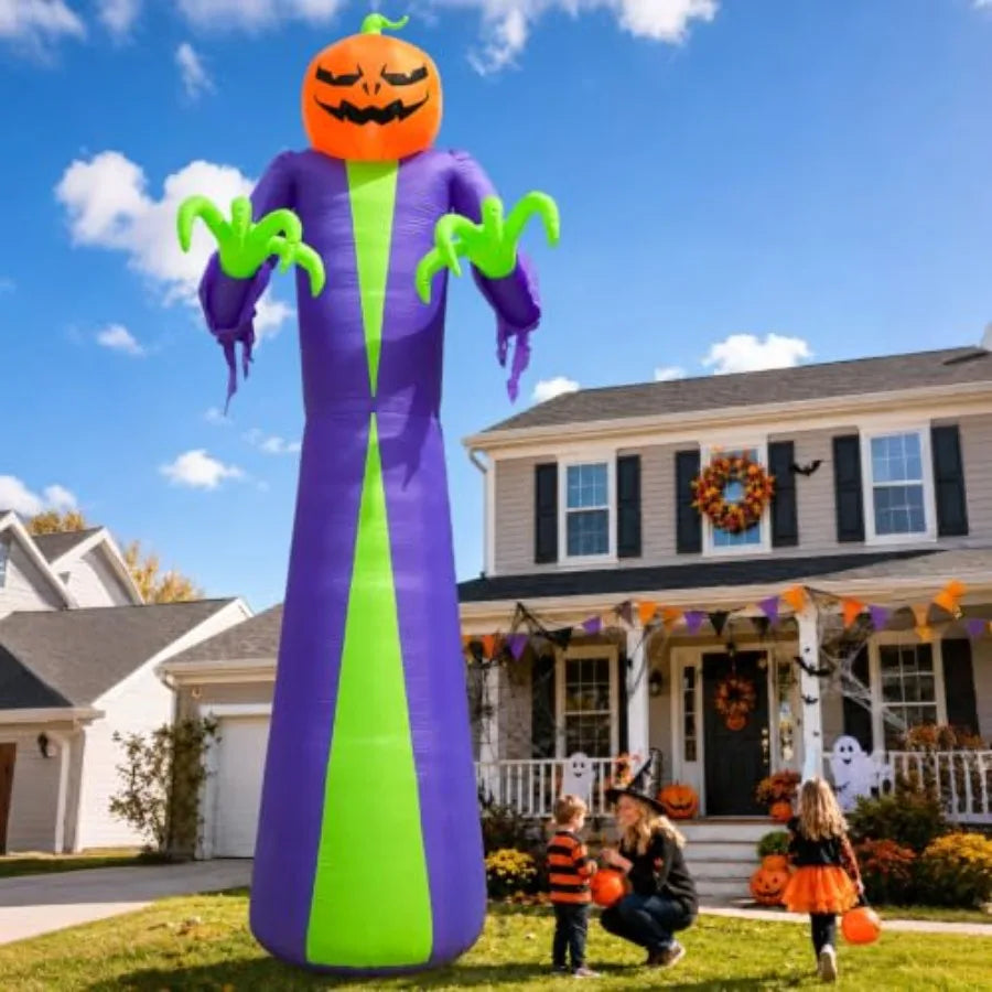 MDNG Inflatable Halloween Pumpkin Outdoor Decoration With Built In Fan