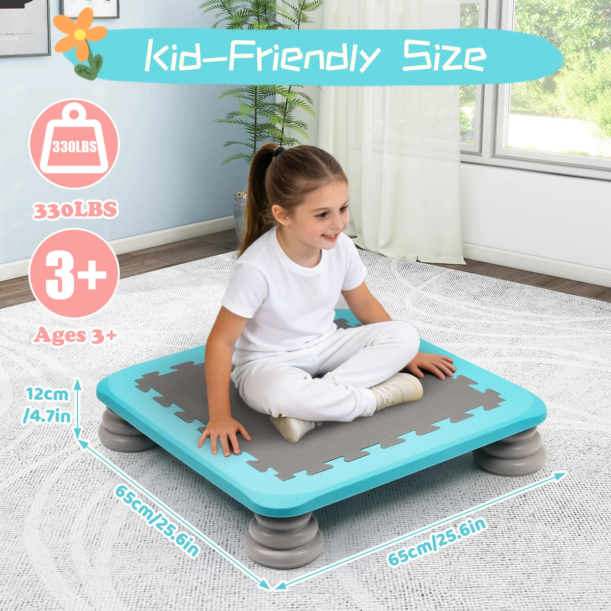 Kids Mini Trampoline for Indoor and Outdoor Balance Training